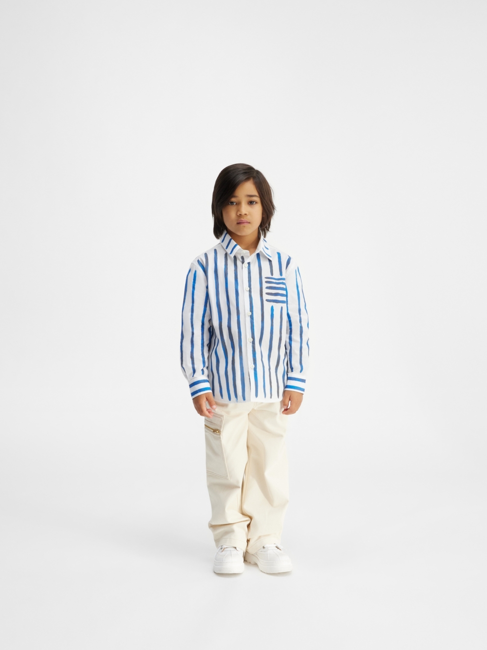 Jacquemus La Chemise Peinture 兒童長袖條紋襯衫