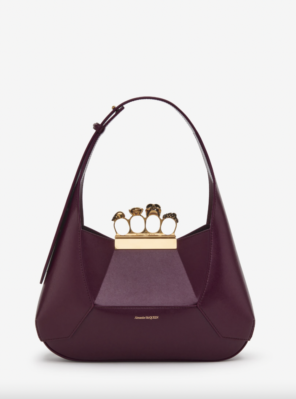 Women's The Jewelled Hobo Bag in Burgundy。