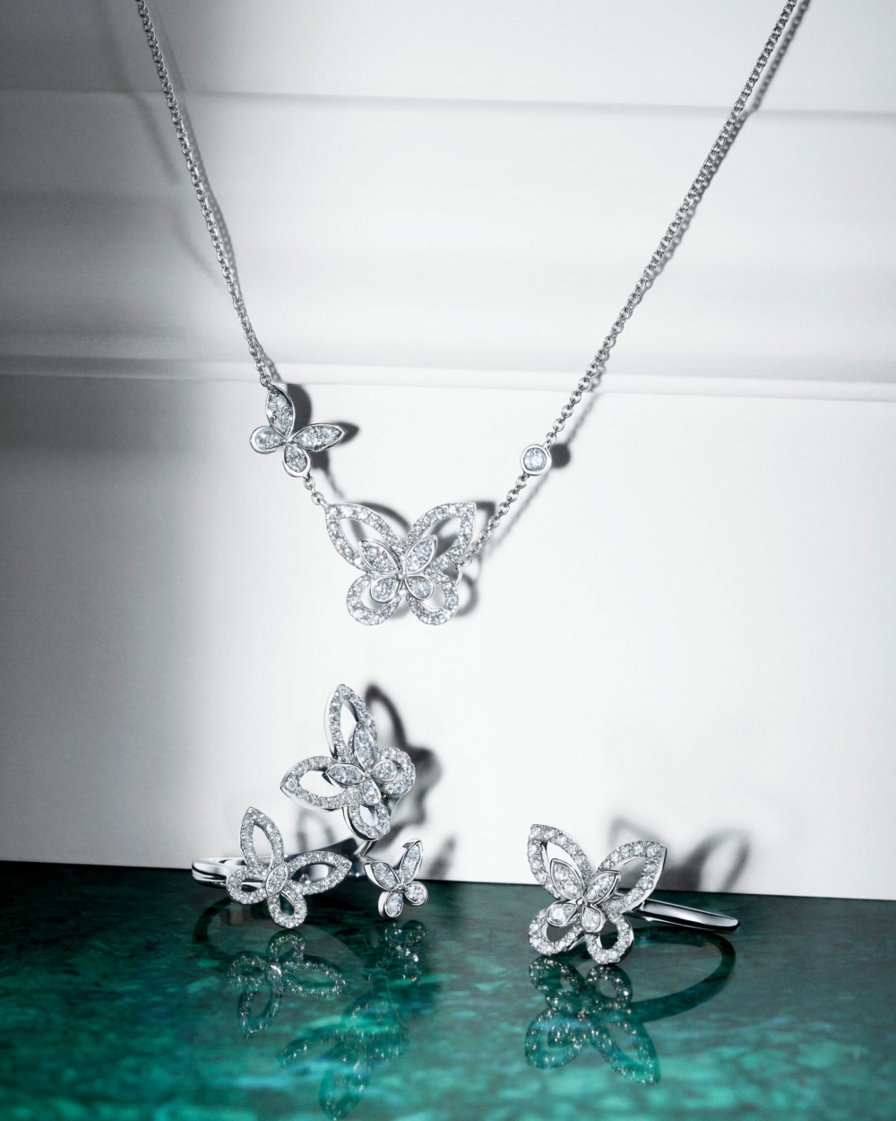 Graff 蝴蝶幻影雙重奏吊墜、戒指