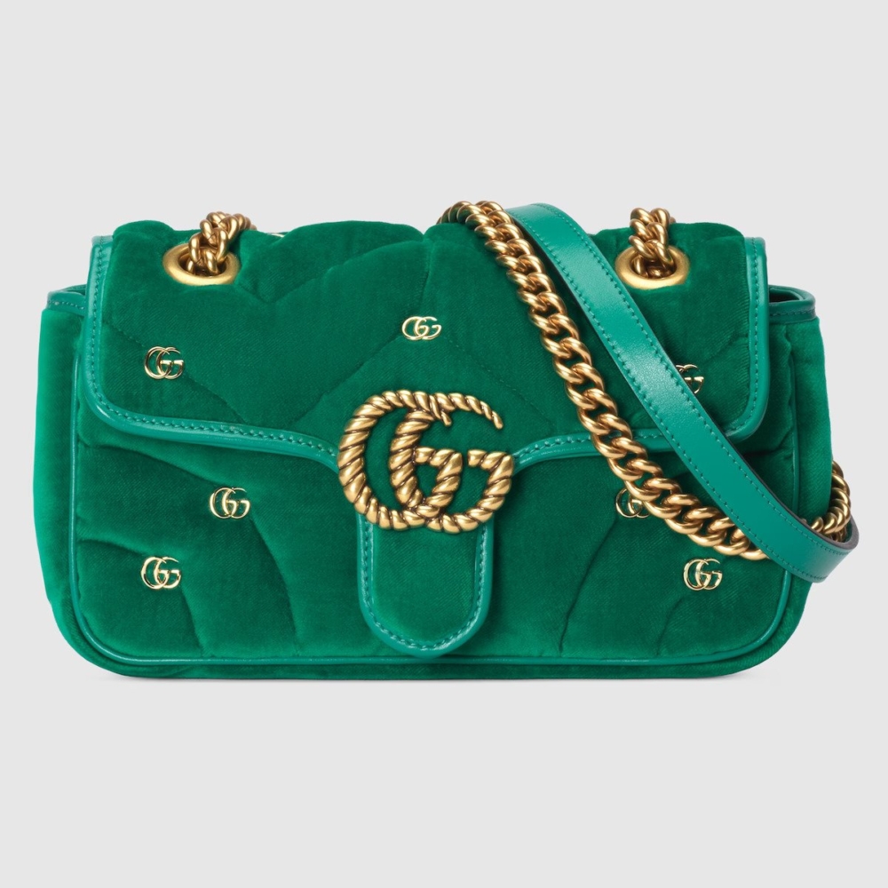 GG MARMONT MINI SHOULDER BAG綠色