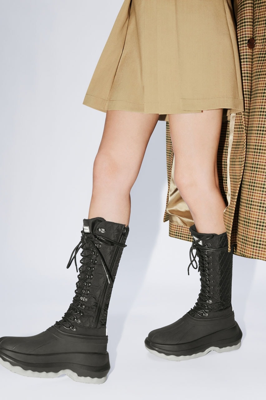女款Kenzo × Hunter TALL LACE UP BOOTS繫帶高筒靴