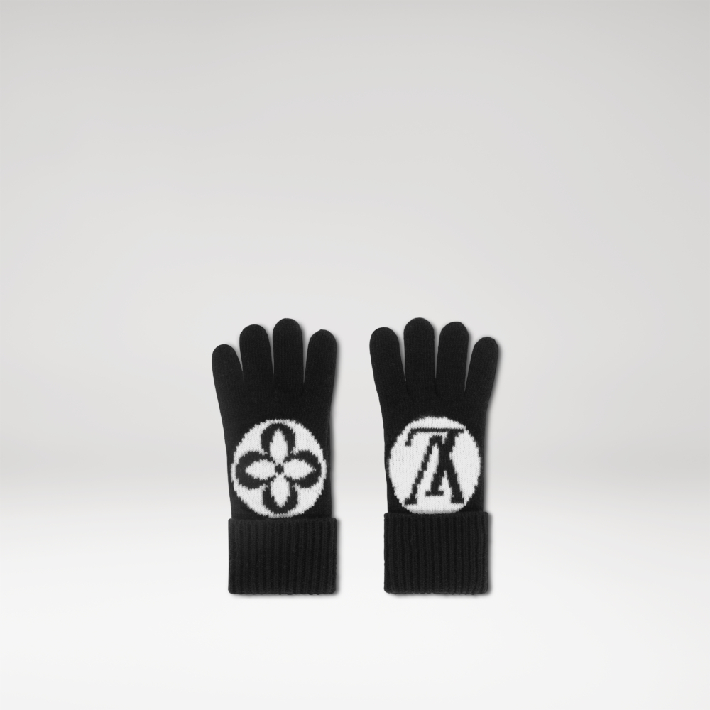 Louis Vuitton LV MEDAILLON GLOVES BLACK手套