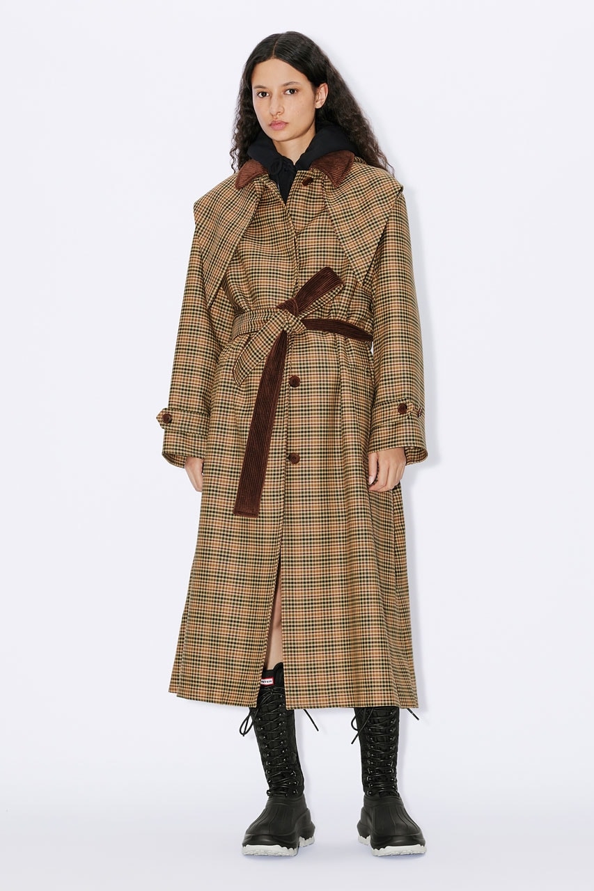 女款Kenzo × Hunter TALL LACE UP BOOTS繫帶高筒靴