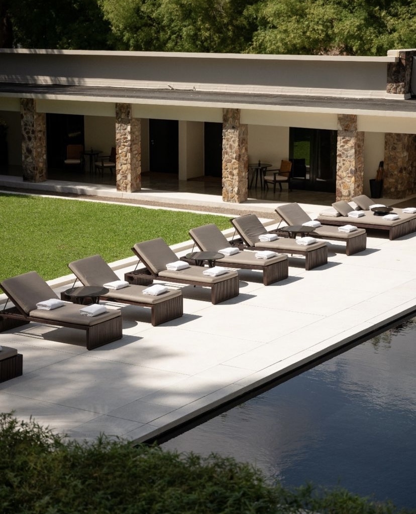 位於柬埔寨的Amansara充斥大量岩石元素。