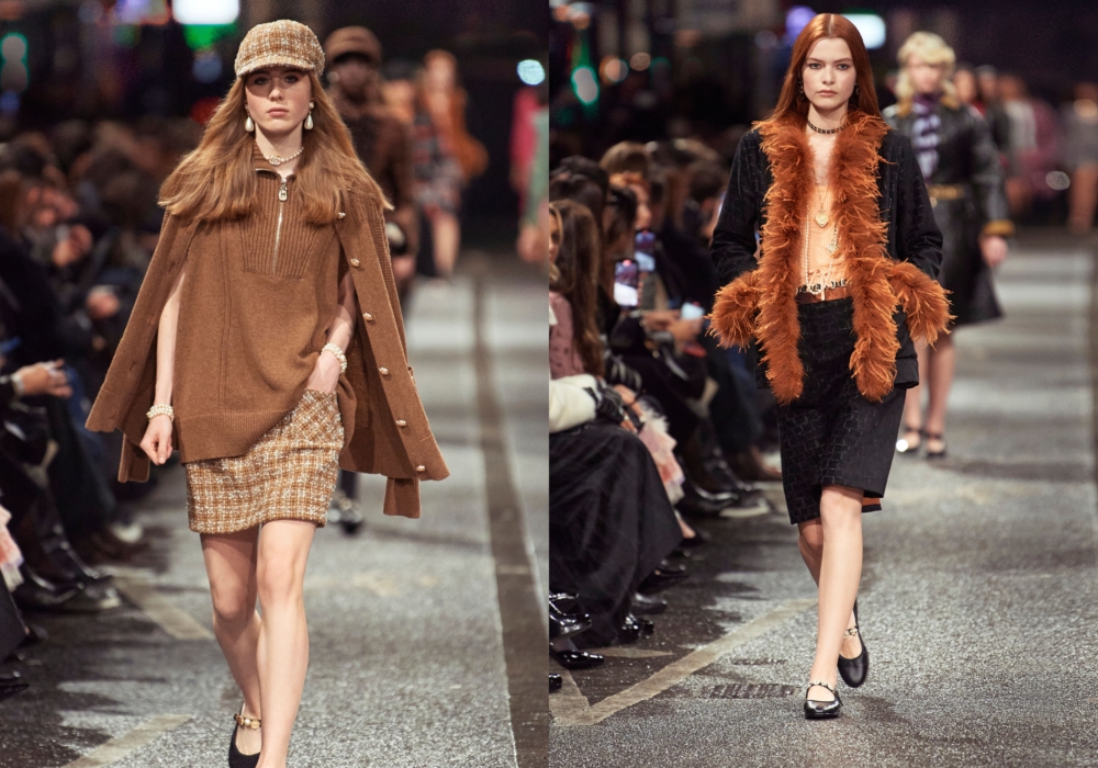 美拉德風格的棕色調的造型。