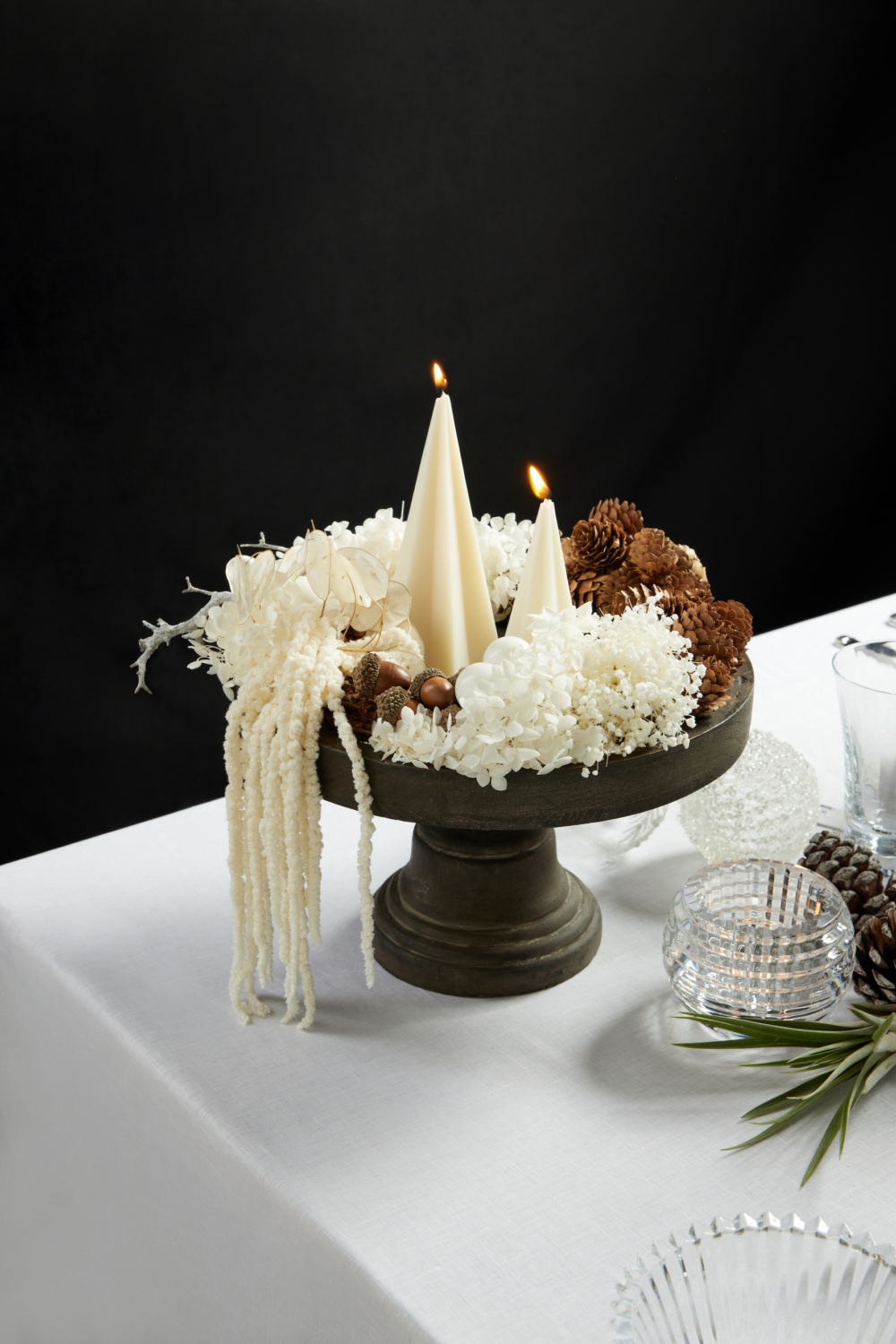 搭配上蠟燭更有聖誕節的氛圍。