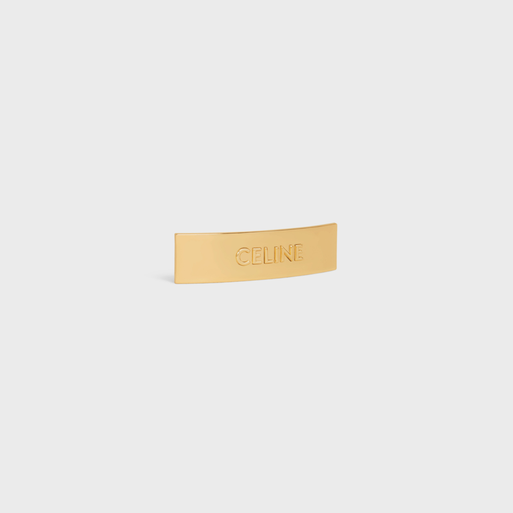 金色黃銅CELINE髮夾