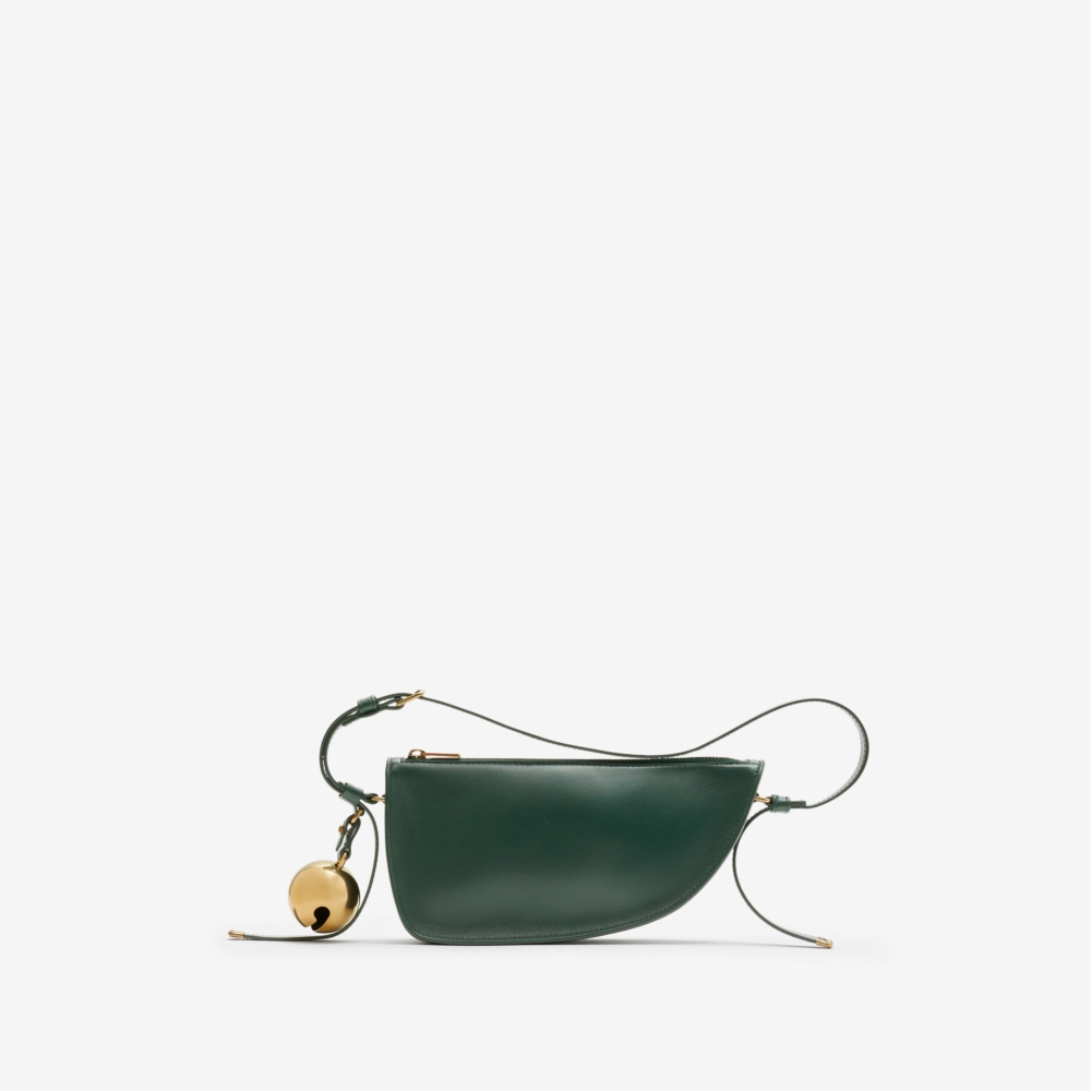 Burberry Shield羊皮單肩包藤蔓色