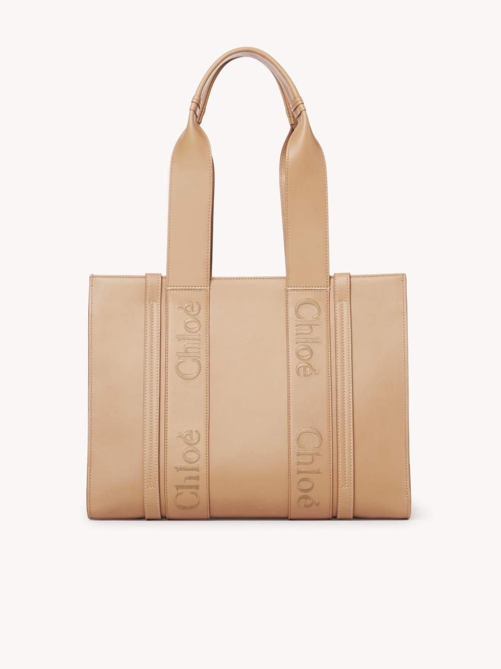 Pantone 2024代表色「柔和桃Peach Fuzz」手袋推薦5:Chloé medium woody tote bag