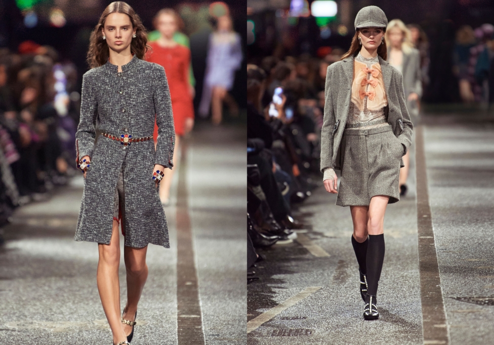 秀場上多次出現高級灰的服裝。