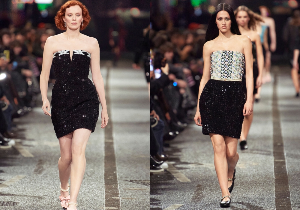 壓軸登場的Look 70到72的平口服裝。