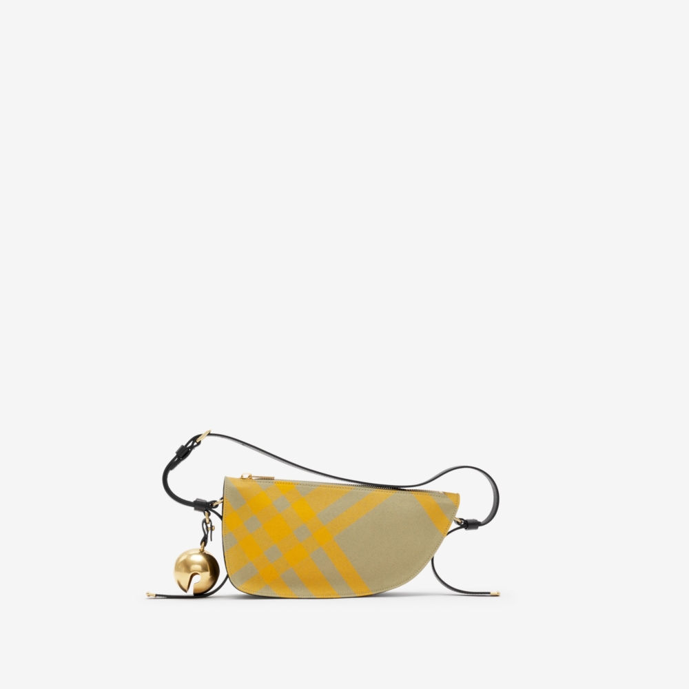 Burberry Shield格紋單肩包獵戶色