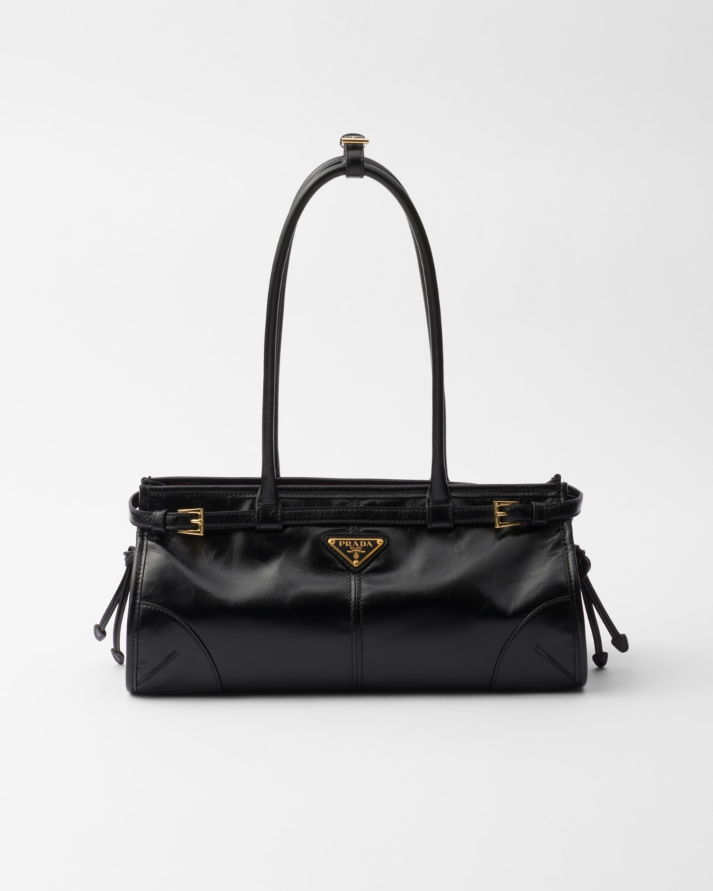 中號「Prada Soft Lux 」皮革手袋