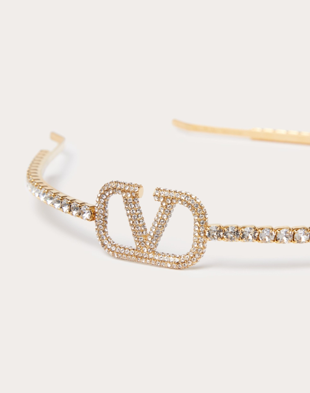 Valentino Vlogo Signature Metal And Swarovski® Crystal Headband水晶髮箍
