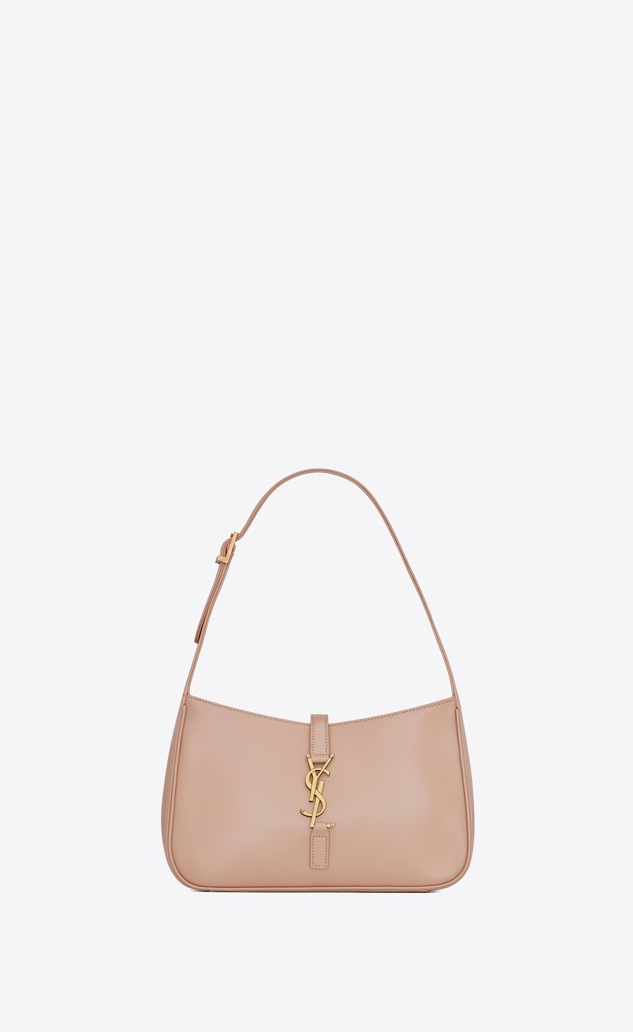 Pantone 2024代表色「柔和桃Peach Fuzz」手袋推薦1:Saint Laurent LE 5 À 7滑面皮革手袋