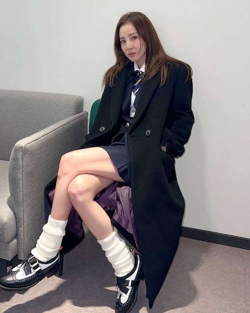 冬季暖腿襪穿搭推薦1：上後下薄的穿搭