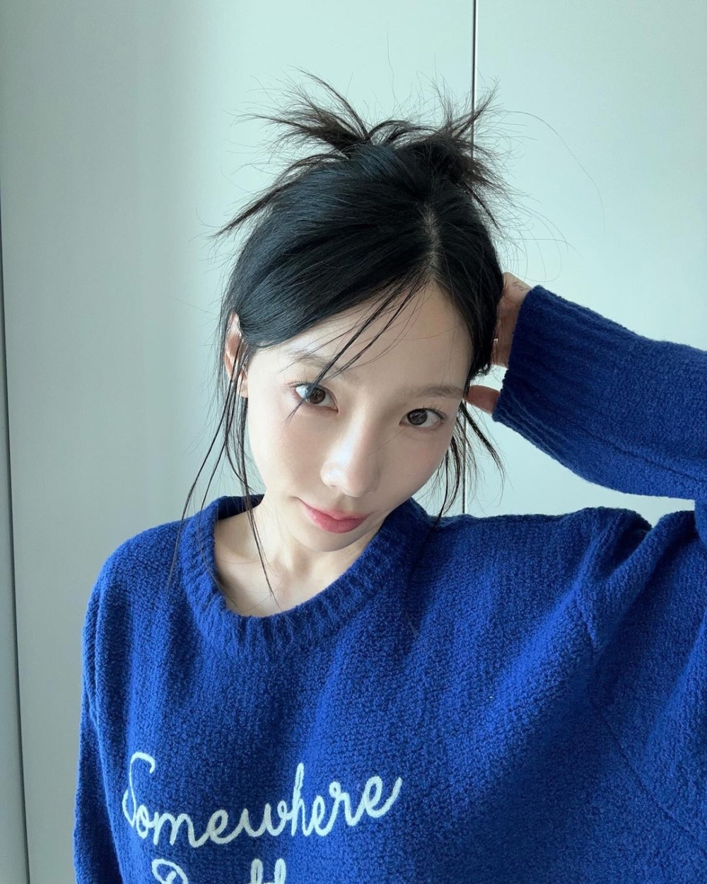 肌膚質素超好的泰妍，極簡妝容其實很適合她！