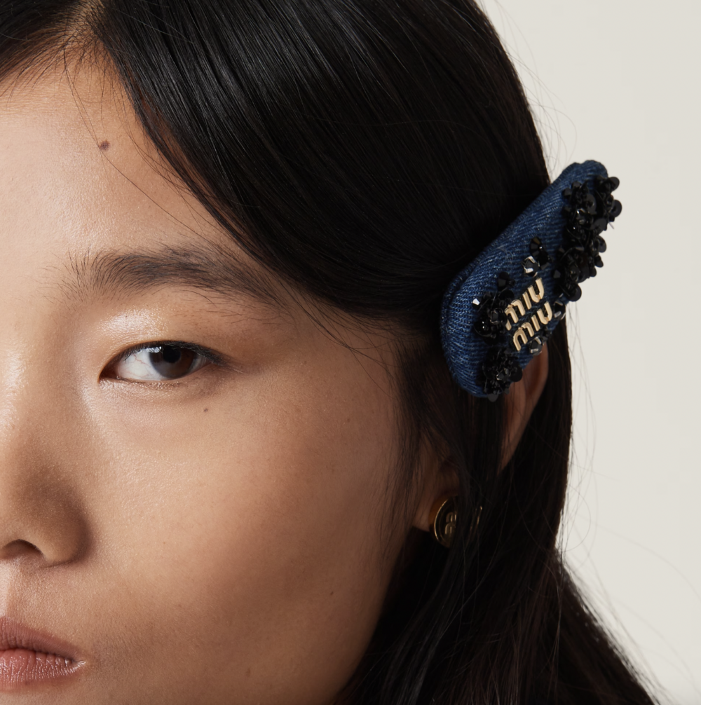 Denim Hair Clip。