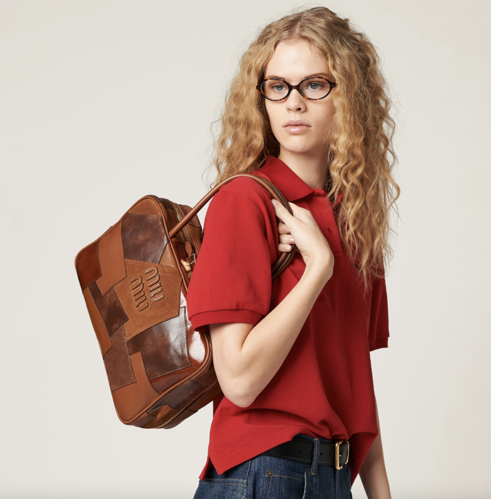 Leather Patchwork Bag。