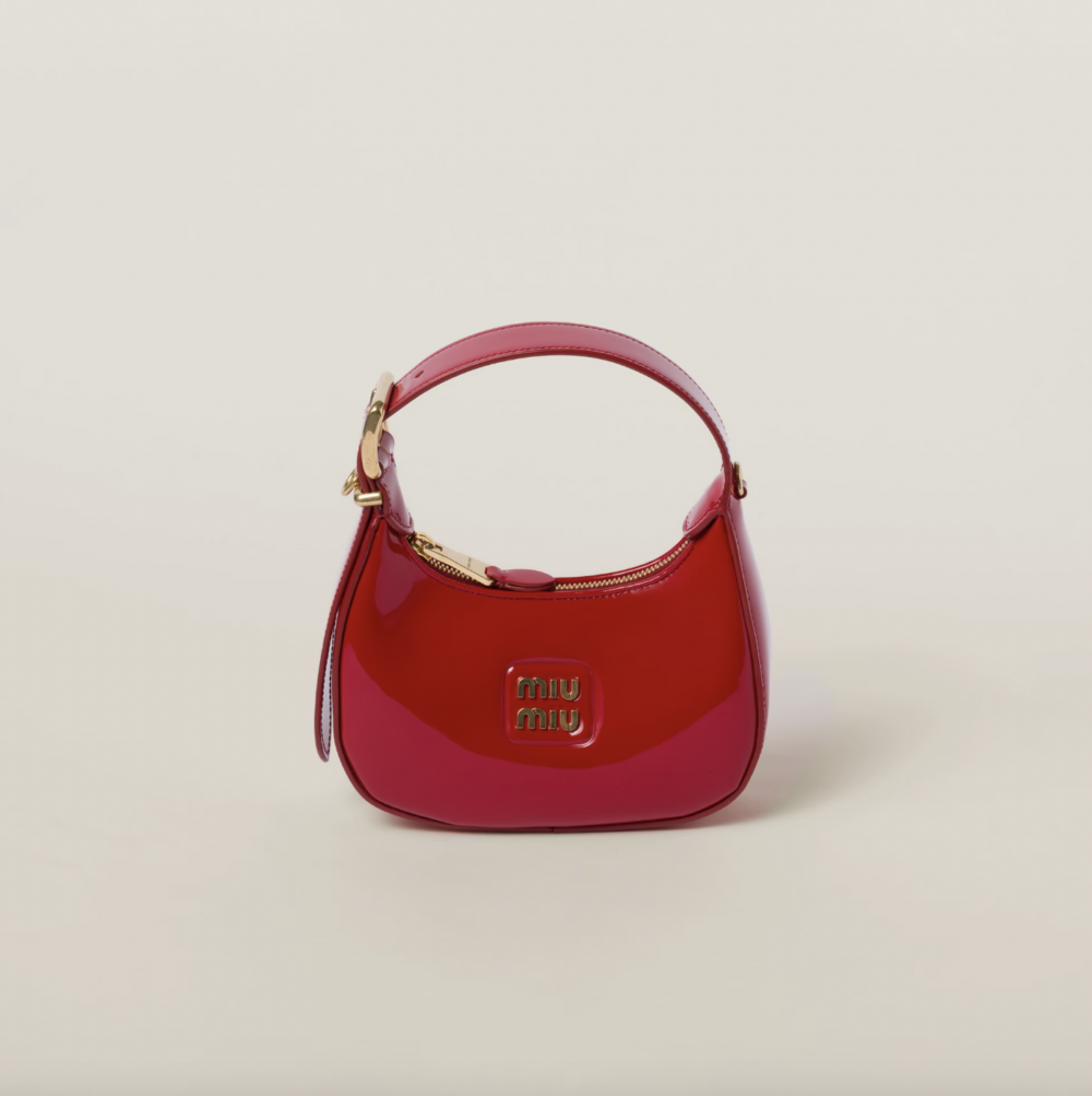 Patent Leather Hobo Bag。