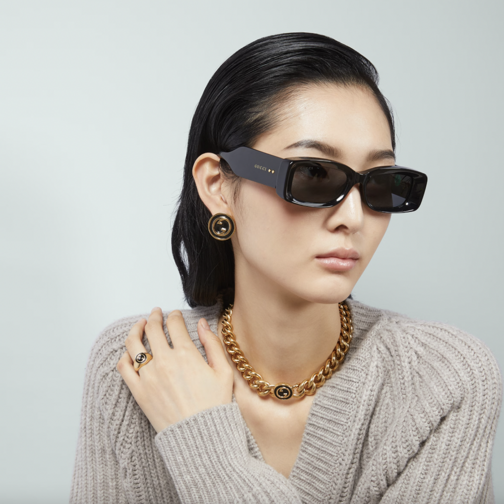 Gucci Blondie Chain Necklace。