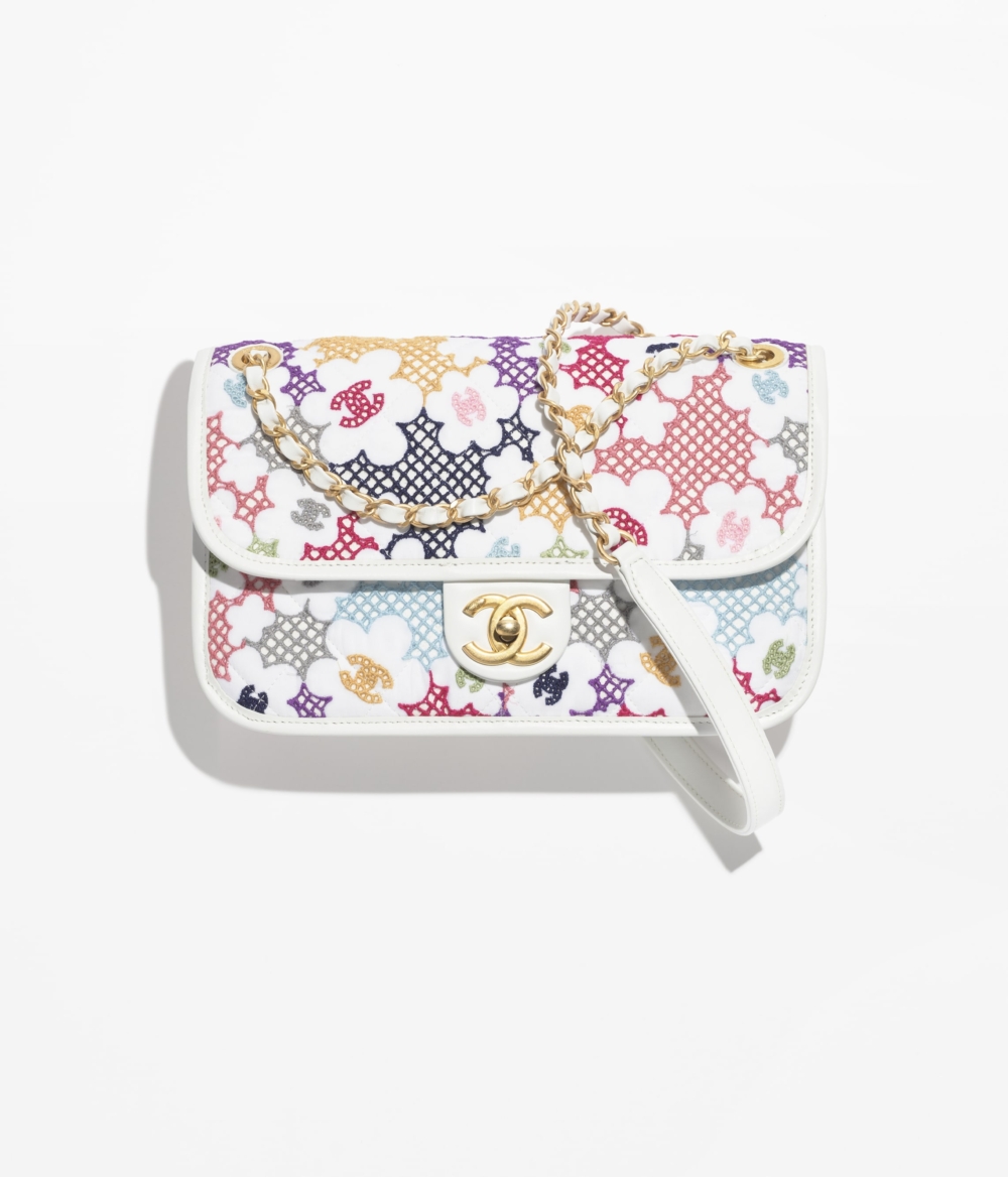 彩色蕾絲編織CHANEL Flap Bag