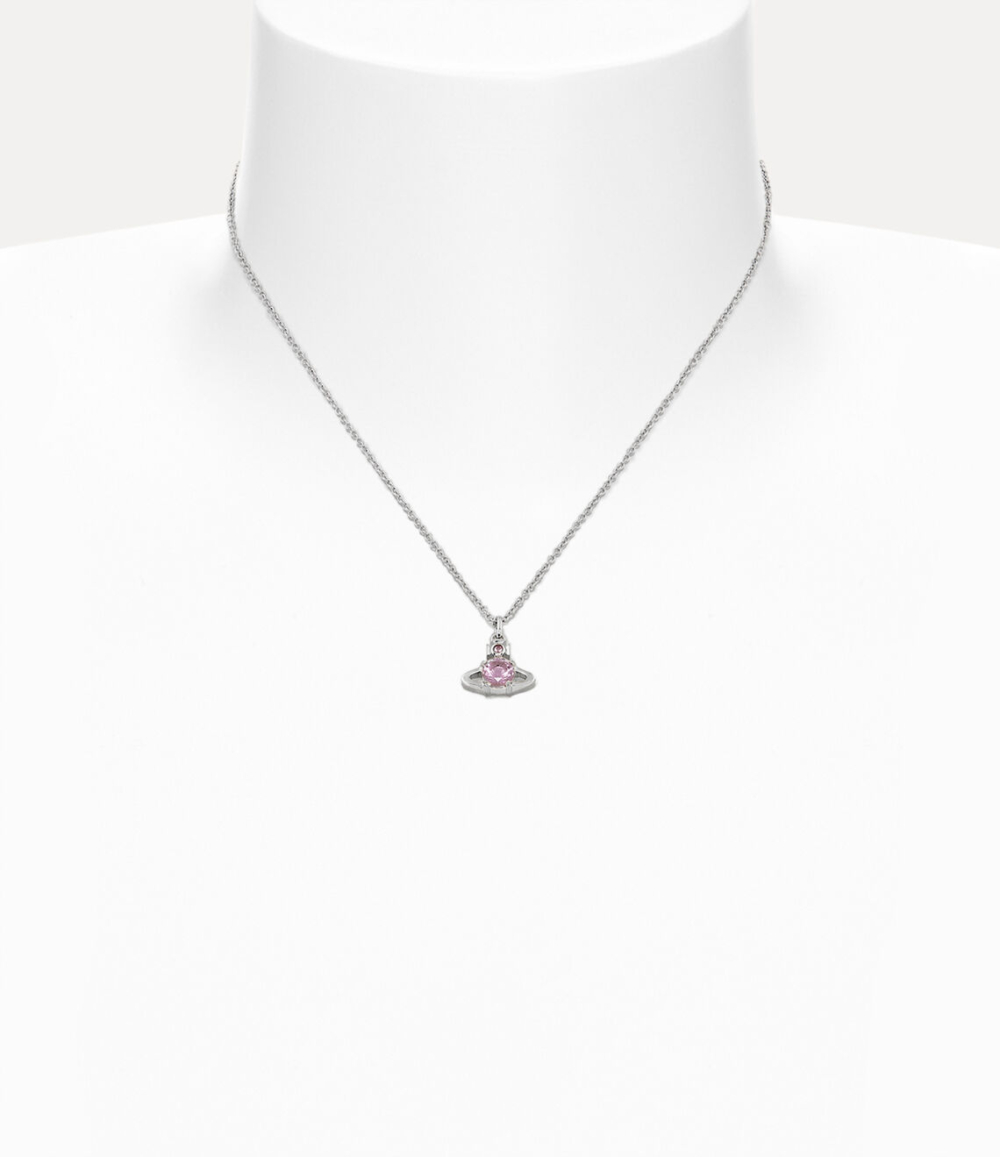 粉色簡約土星環項鍊、Reina Pendant。