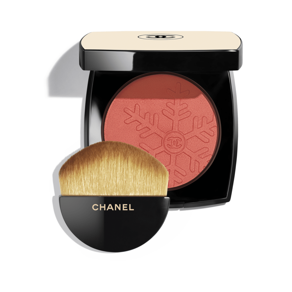 CHANEL LES BEIGES自然亮肌雪花胭脂CORAIL GIVRÉ(雪花燦亮頰彩盤#暖杏蜜桃)