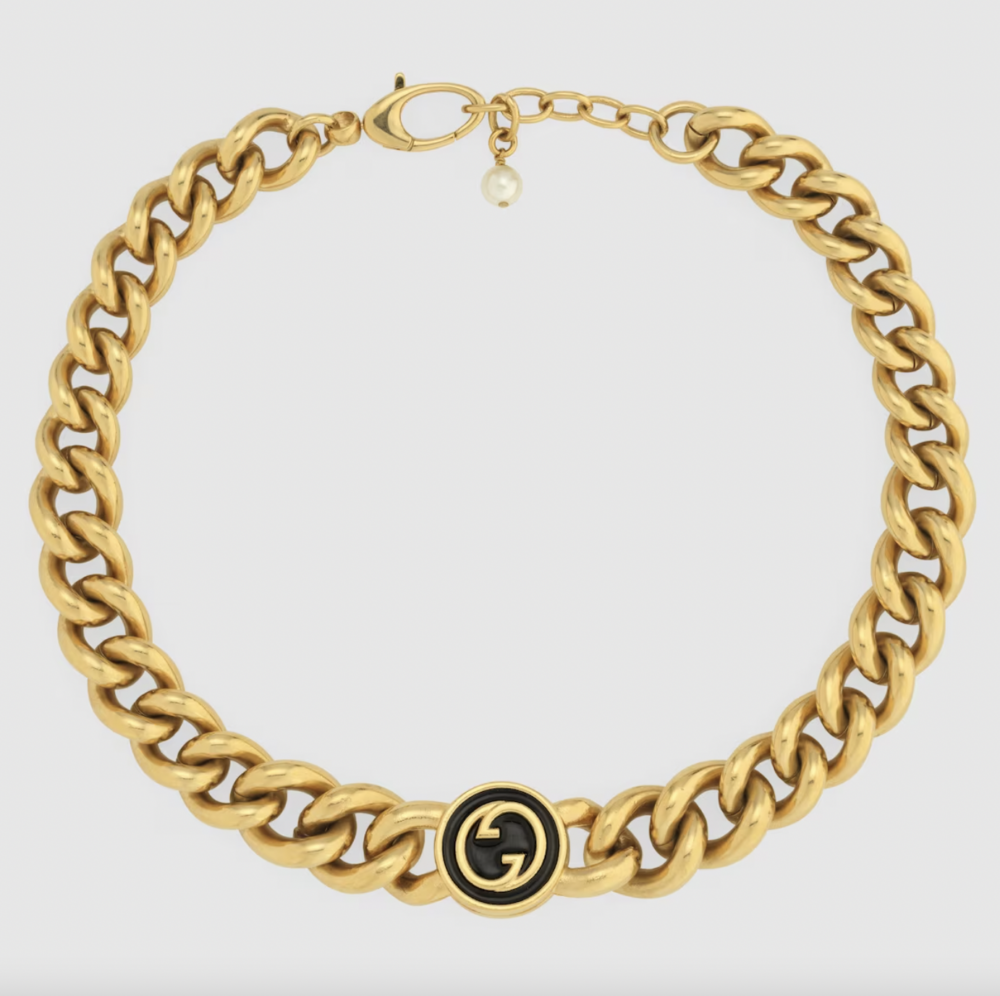 Gucci Blondie Chain Necklace。