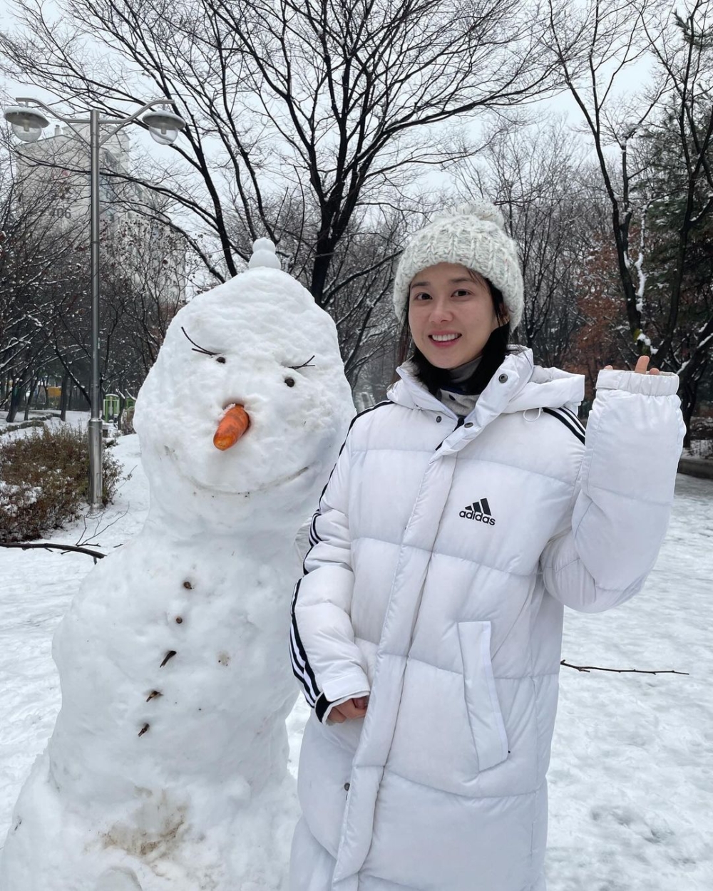 素顏的張娜拉少女感滿滿。