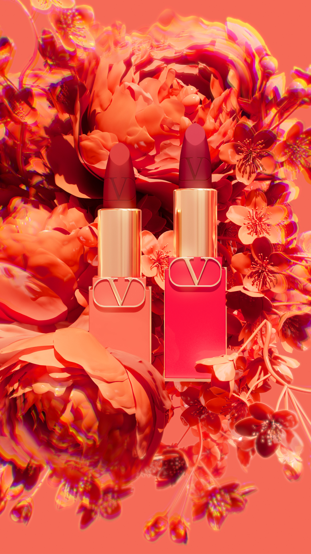 【限量版Rosso Valentino高訂經典唇膏】這2款色調很適合新年使用。