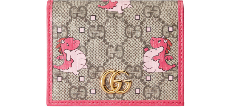 Gucci龍年圖案小卡夾。