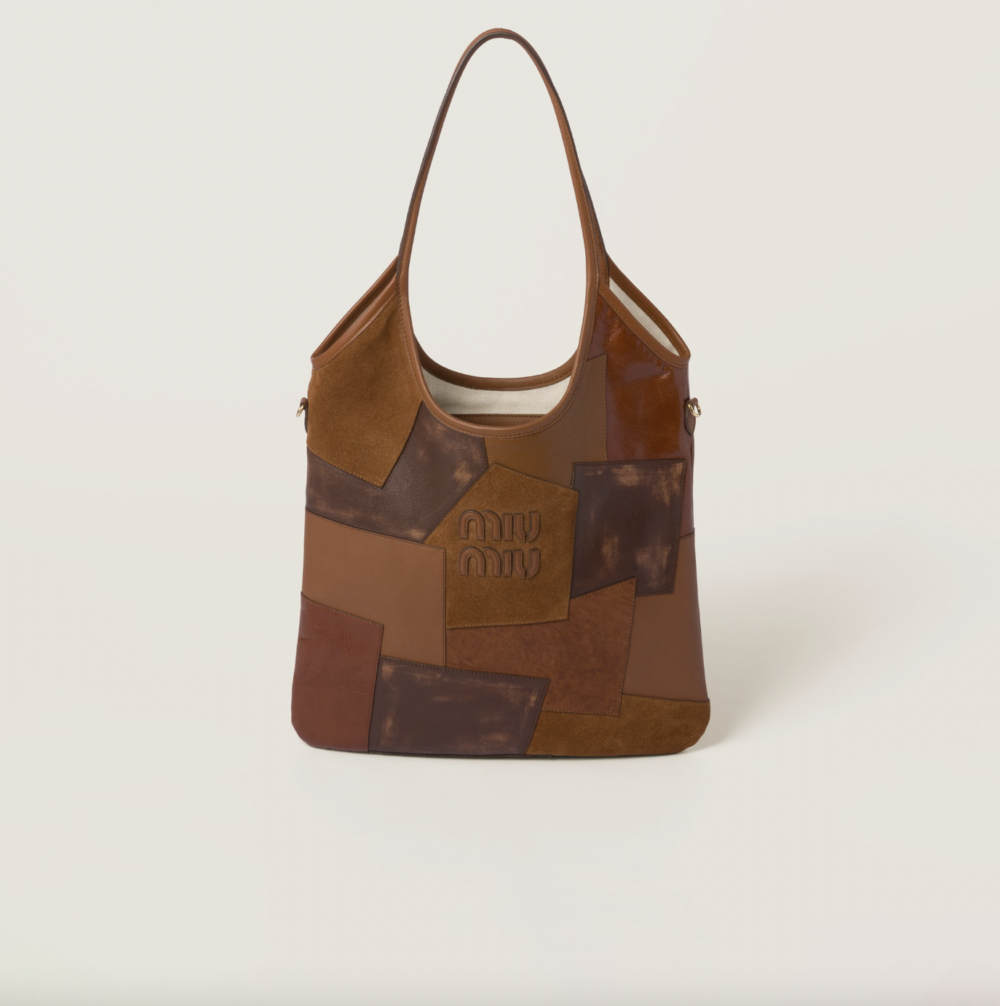 IVY Leather Patchwork Bag。