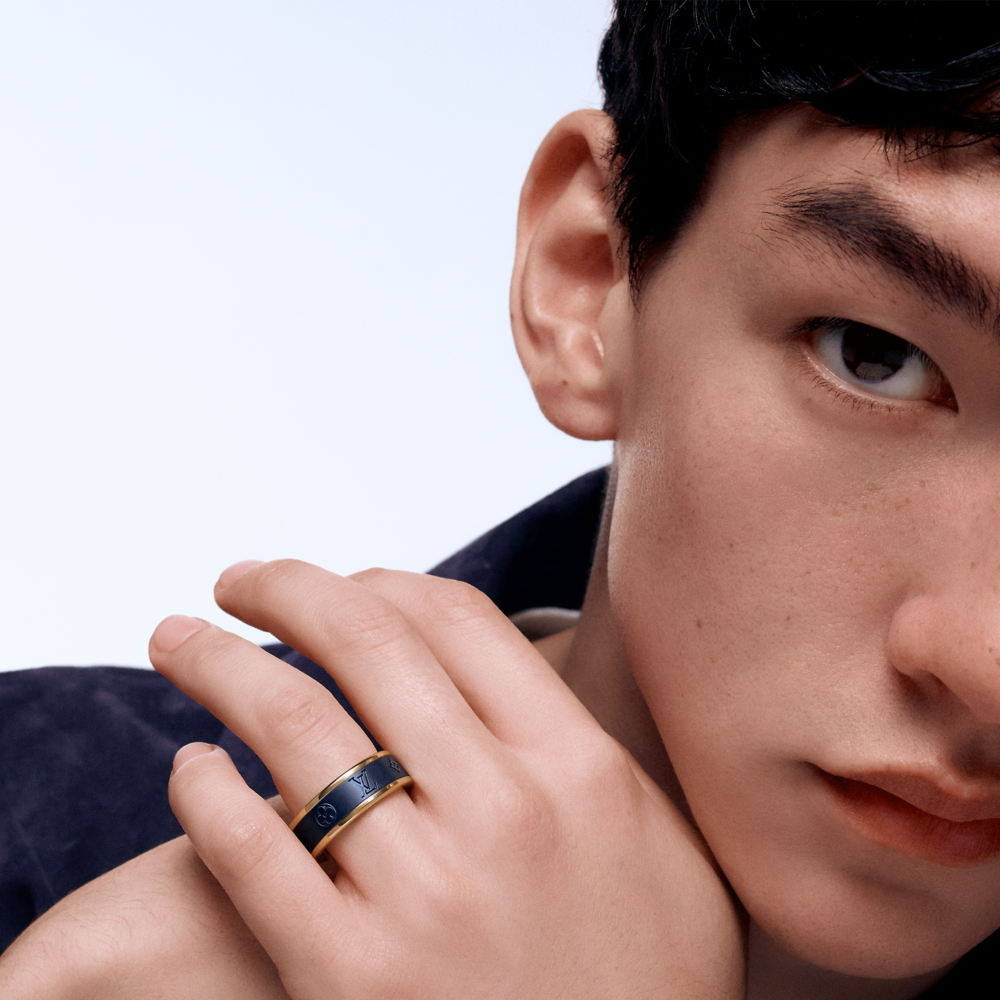 Louis Vuitton Les Gaston Vuitton Small Ring - 配黃K金及鈦金屬