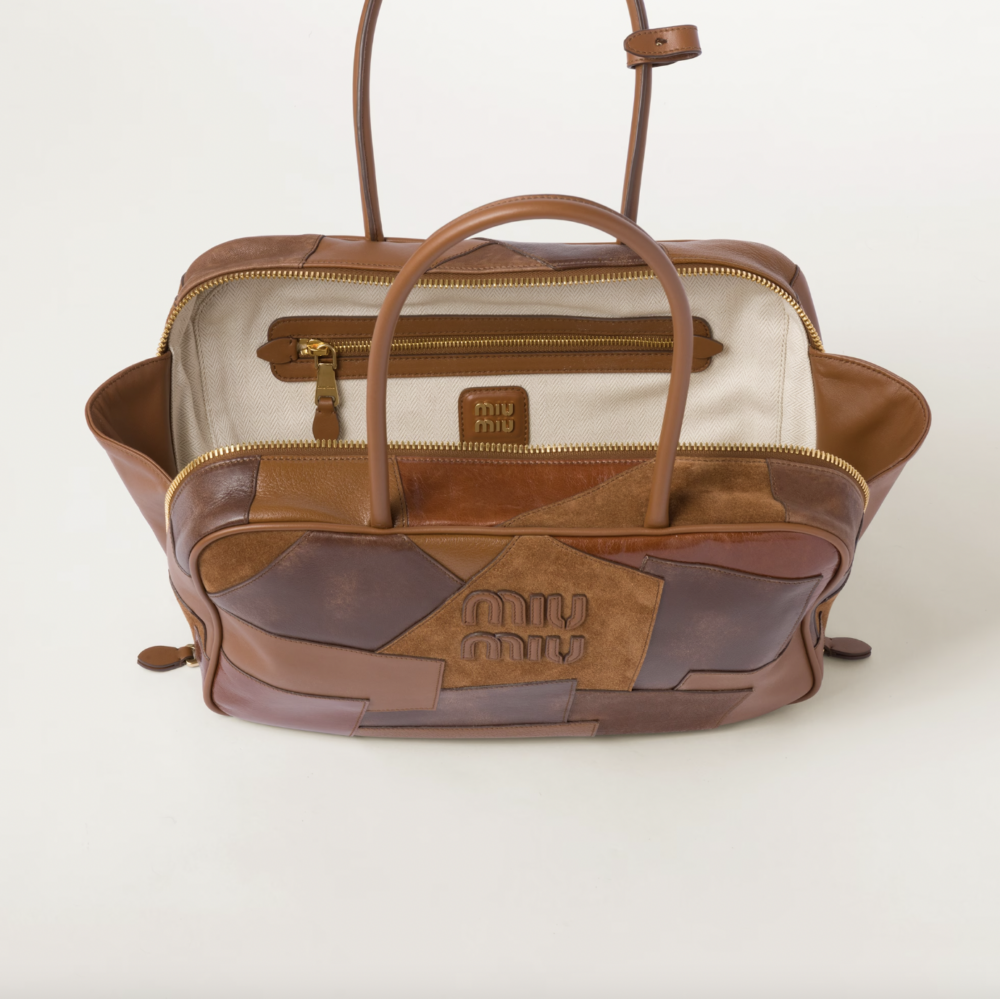 Leather Patchwork Bag。