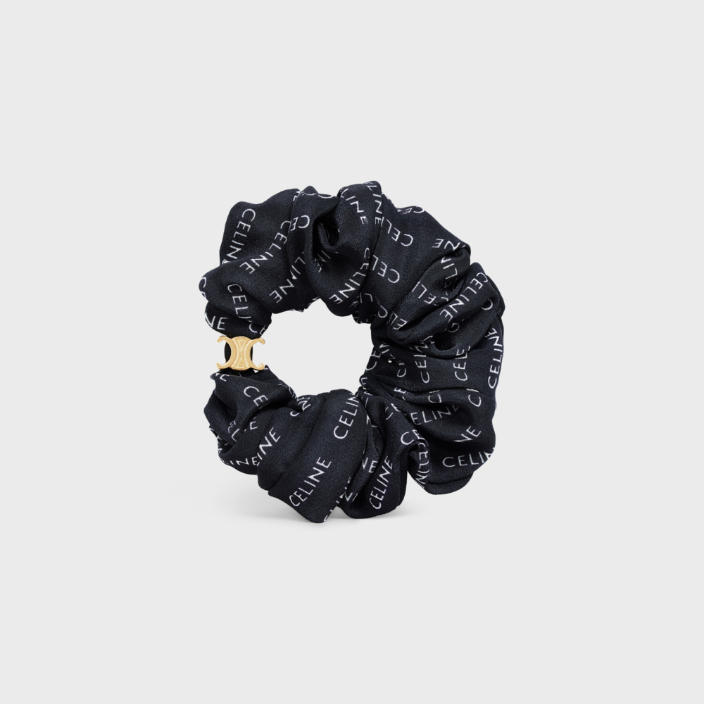 CELINE SCRUNCHY RAYURE絲綢髮圈