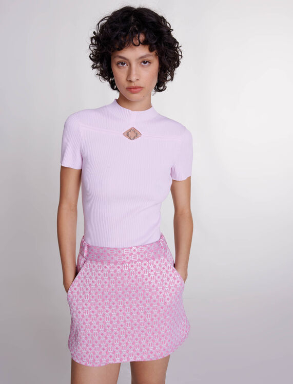 Maje鏤空針織上衣