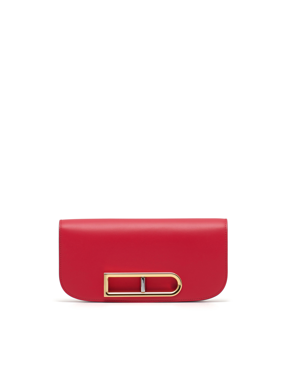 Lingot Clutch Olen Calf絲絨紅。