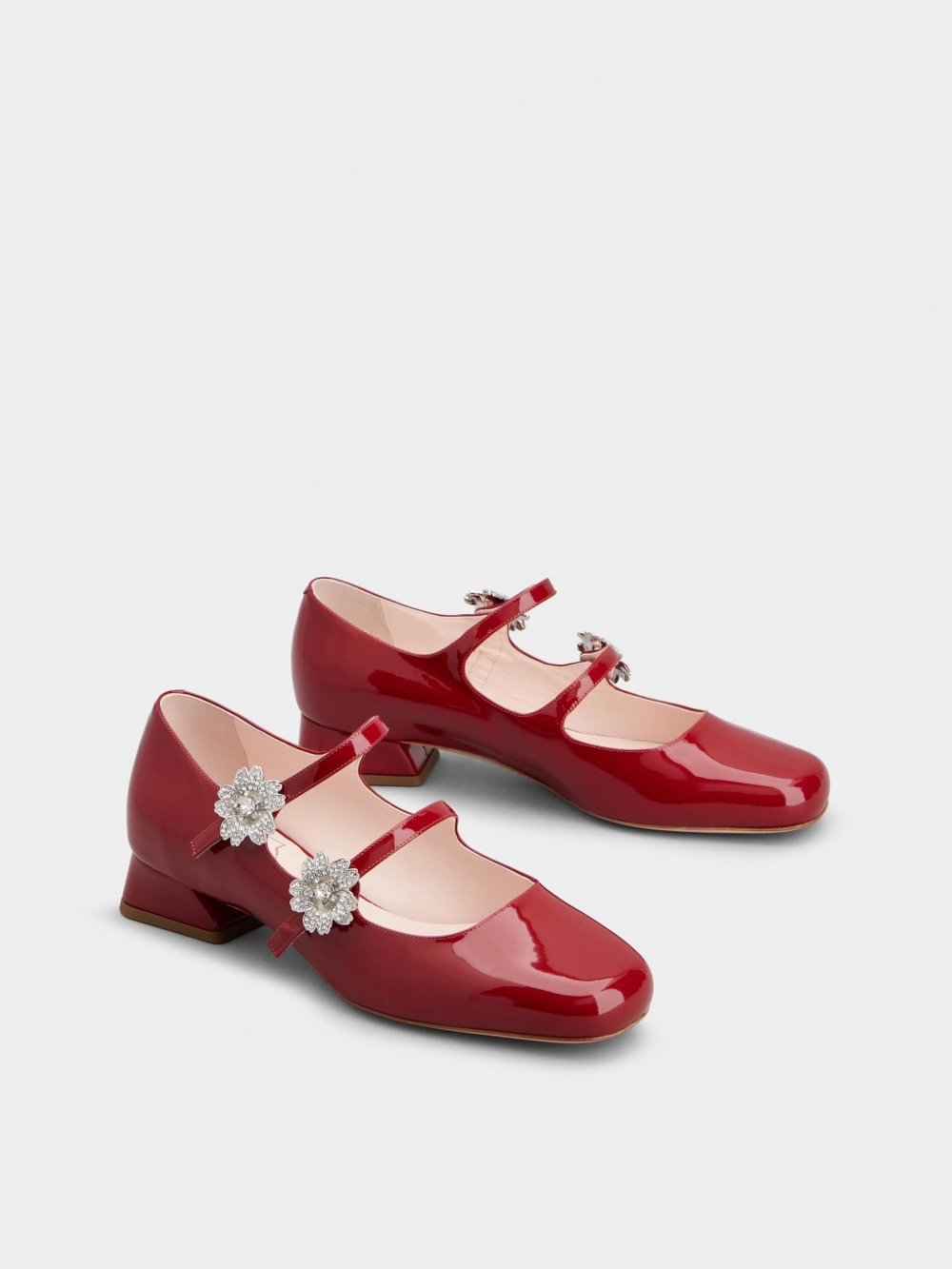 Roger Vivier Bouquet Babies鑽扣漆皮鞋