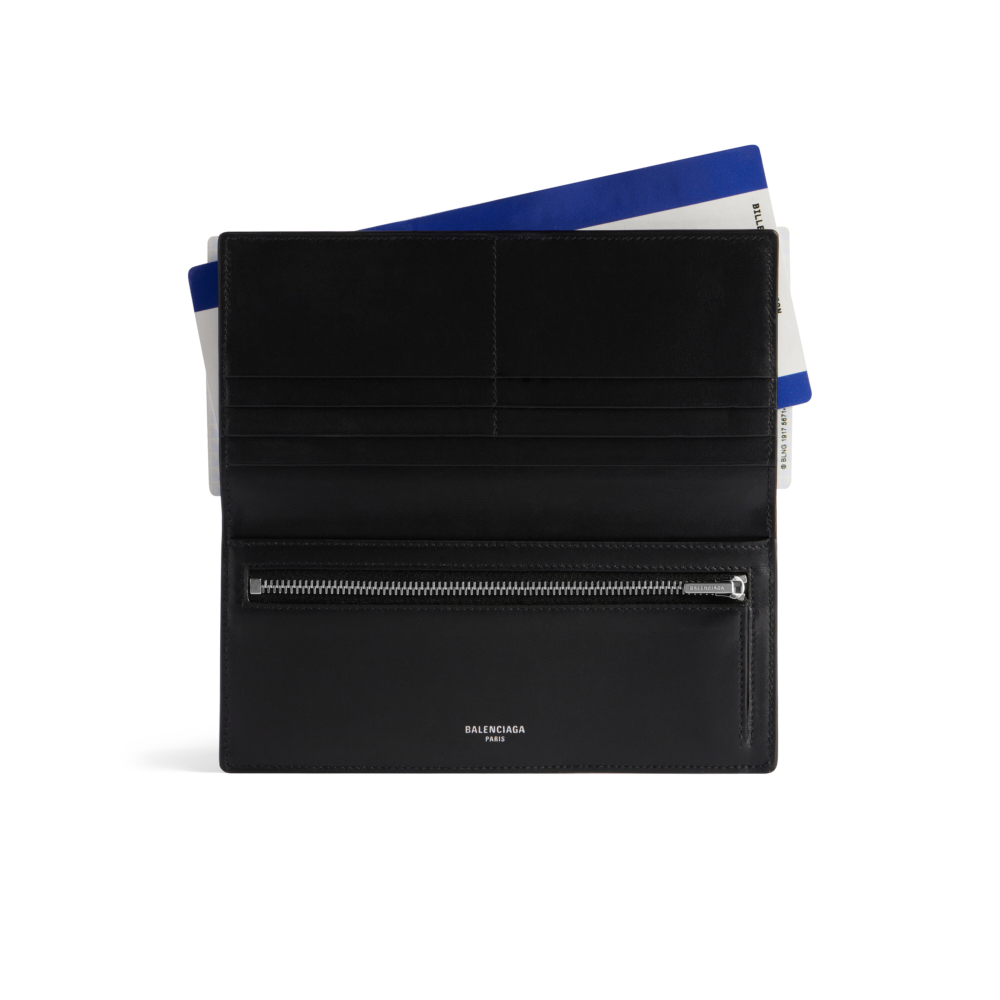 Balenciaga護照夾Men’s Passport Long Wallet 2 Tickets In Dark Red