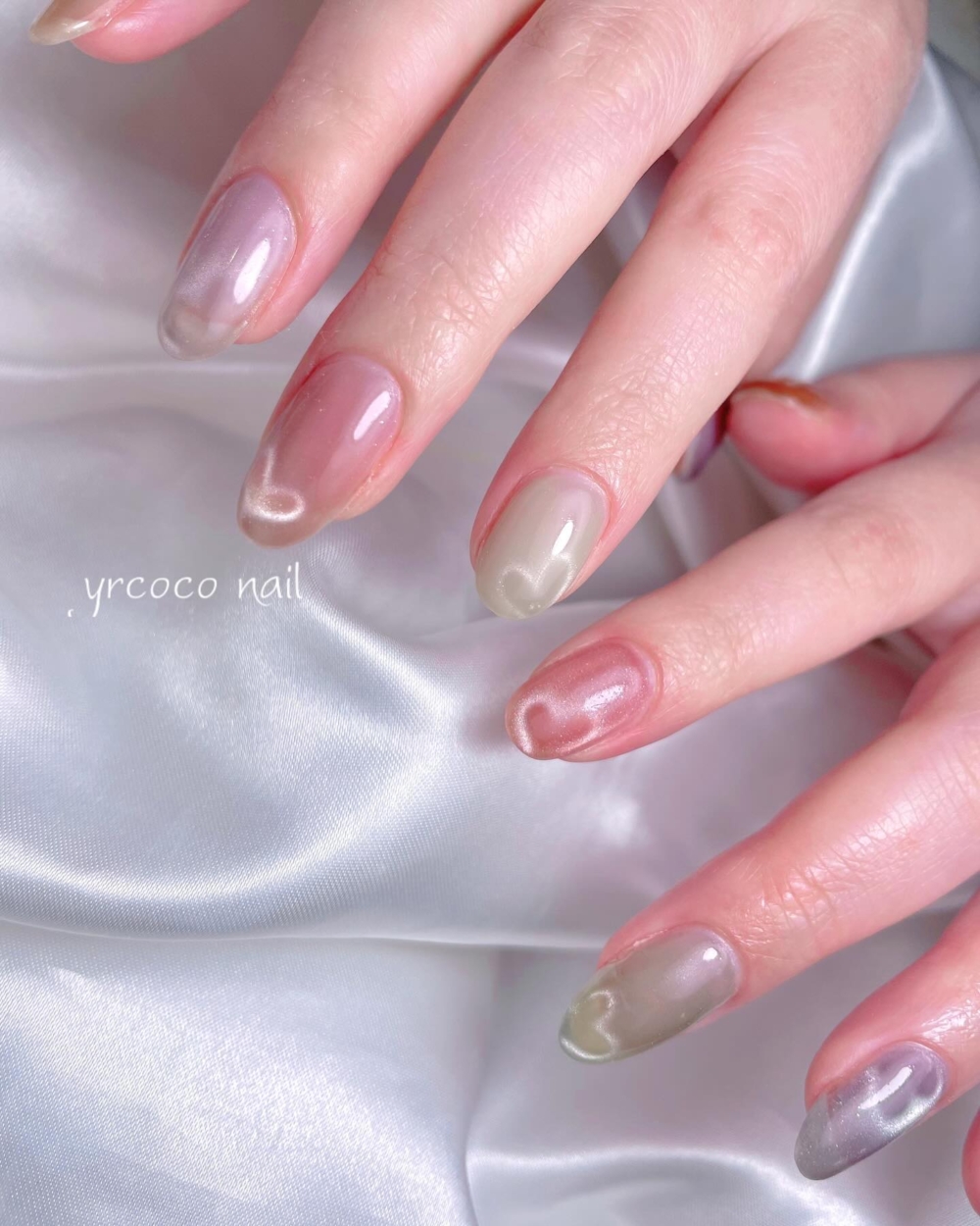 情人節愛心貓眼美甲推薦：馬卡龍愛心貓眼