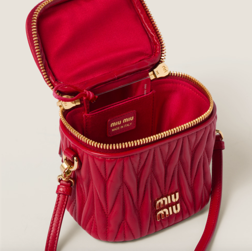 Matelassé Nappa Leather Micro Bag。