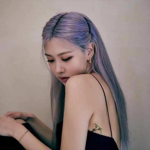 Rosé曾經染過這一頭薰衣草紫灰髮色