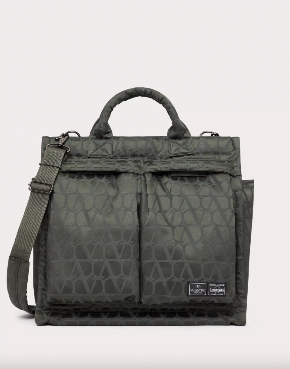 Valentino Garavani and PORTER 2WAY Vertical Tote Bag。