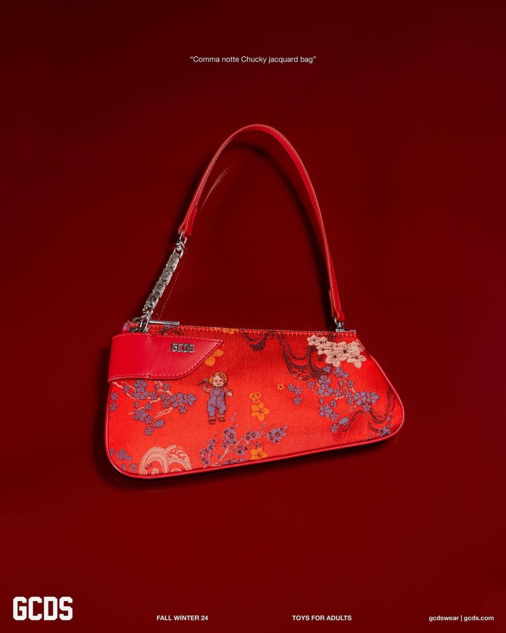 Comma Notte Chucky jacquard Bag。