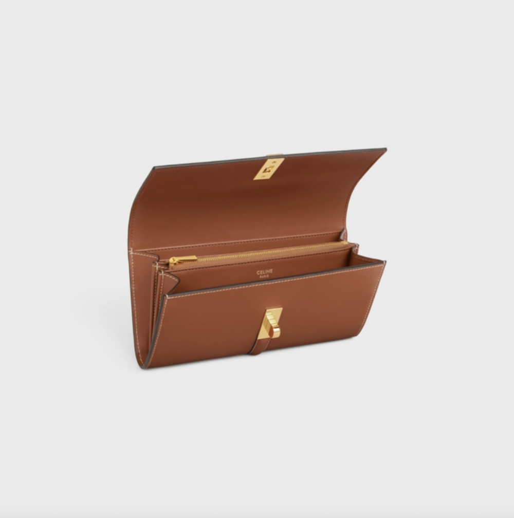 Grand Portefeuille 16 Veau Brillant Tan。