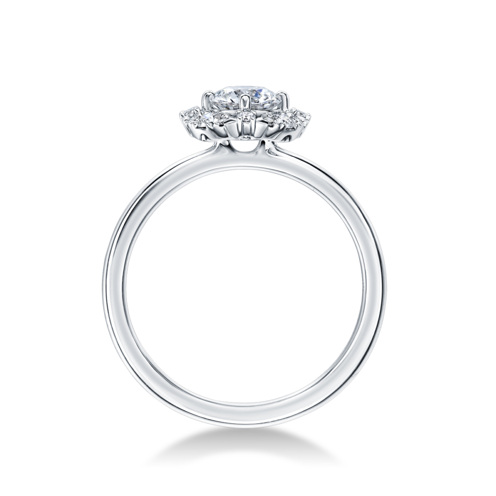 Hearts On Fire AERIAL Marquis Halo 白K金鑽石戒指,主鑽約0.50ct