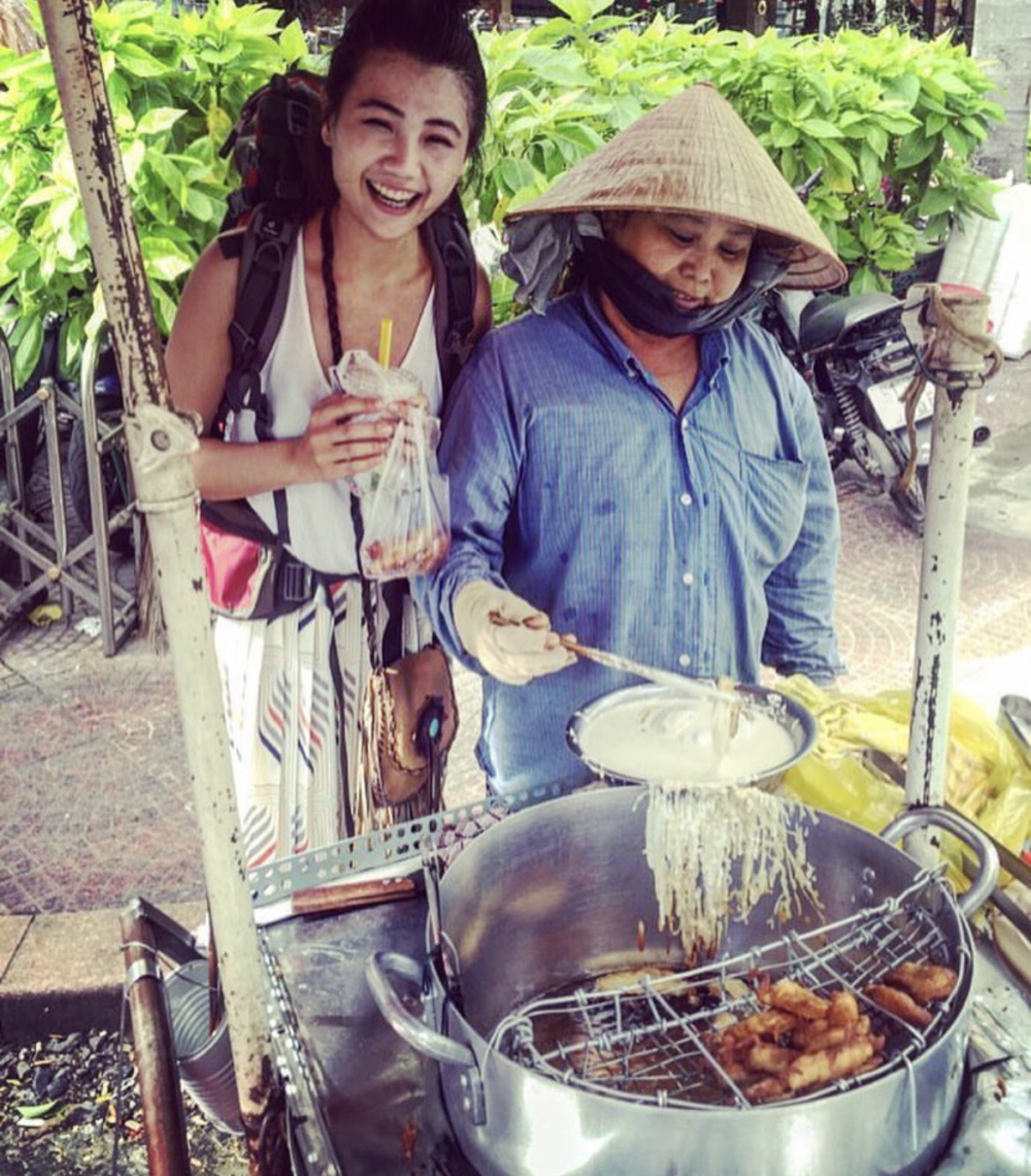 當時她前往環東南亞的旅行。