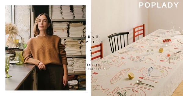 用餐時也在欣賞錯視畫：認識法國藝術家Sarah Espeute的品牌Œuvres Sensibles，為餐桌換上設計感桌布