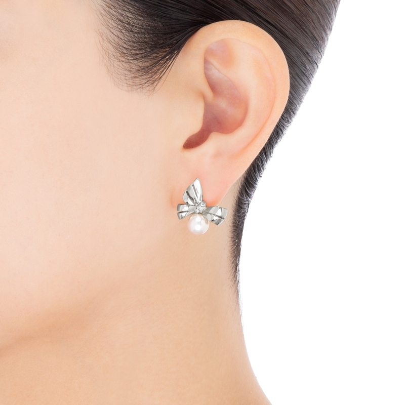 MIKIMOTO Jeux de Rubans耳環